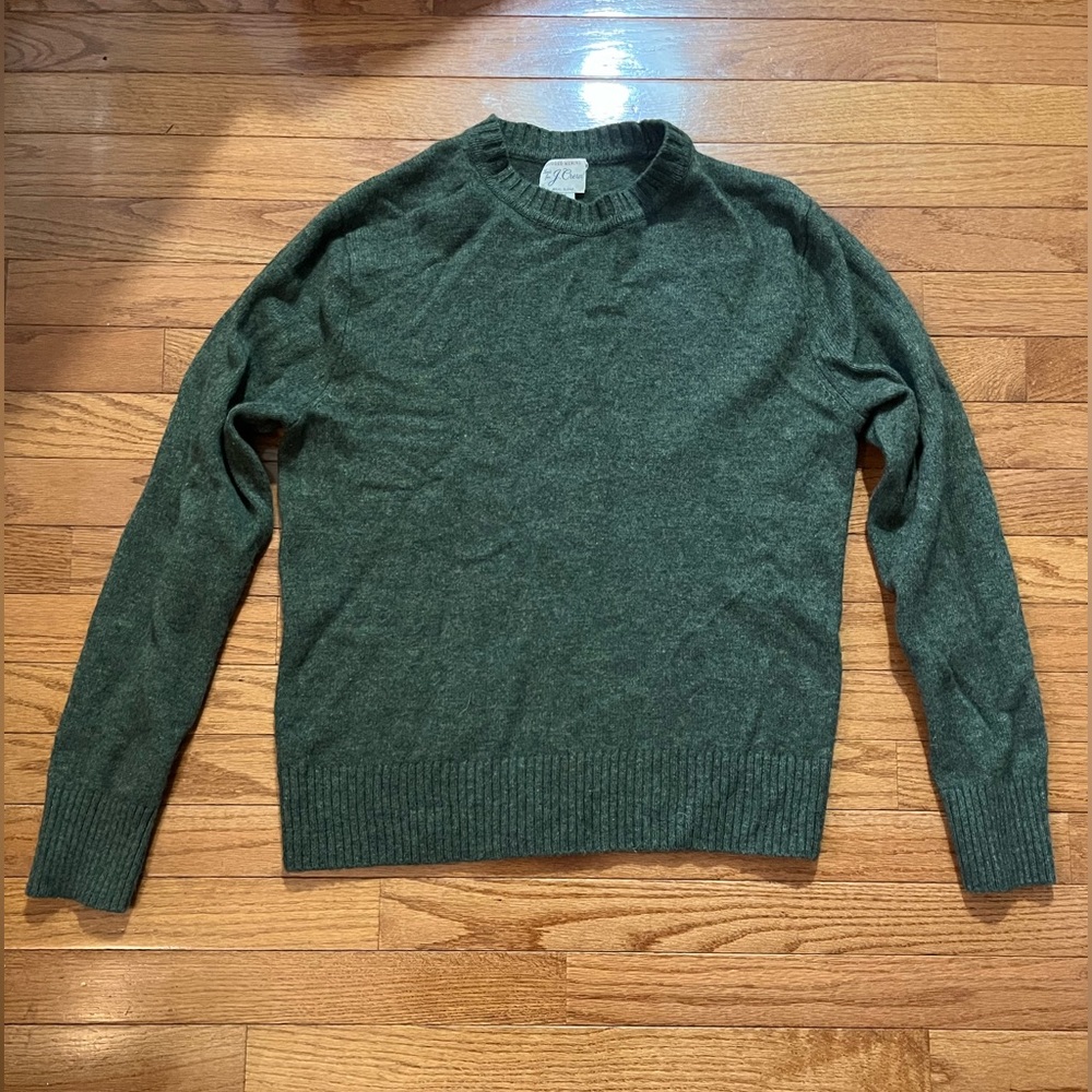 SOLD J. Crew Olive Green Wool Sweater